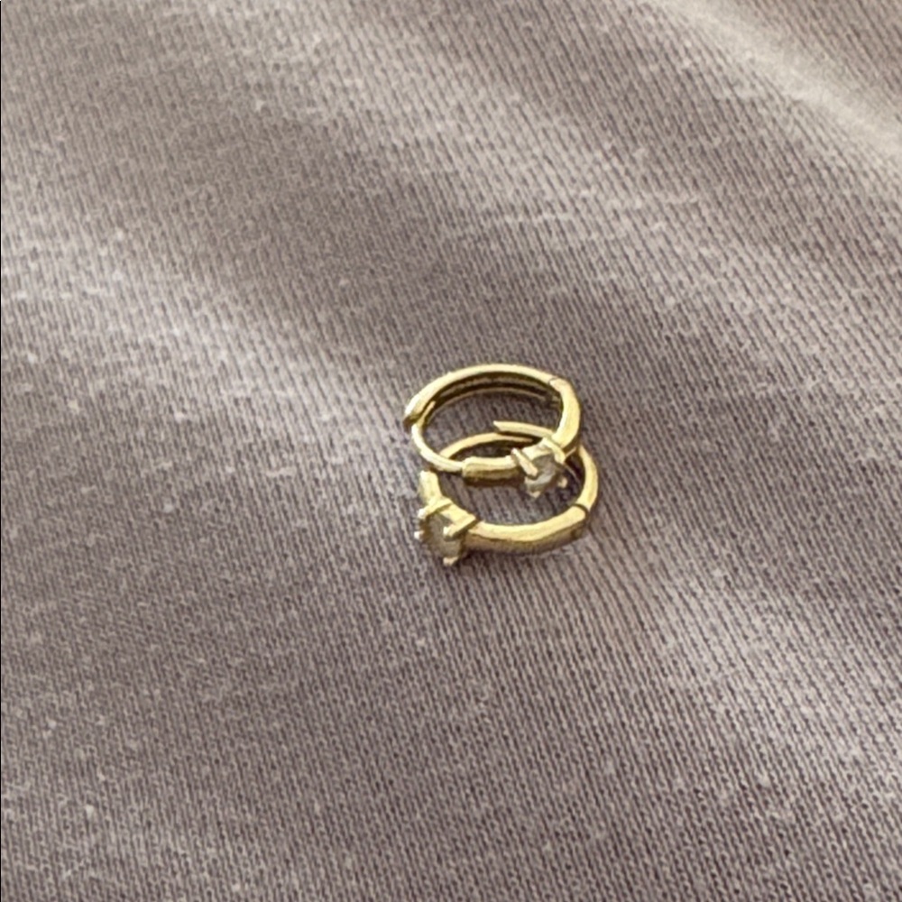 Mejuri 14k Solid Gold Mini Hoops pair